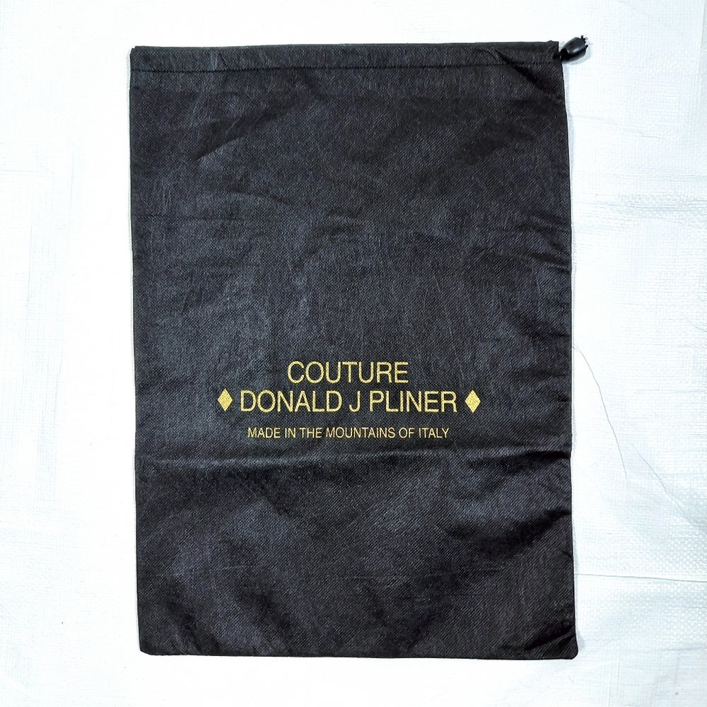 Donald J Pliner Brown Dust Cover Drawstring Pouch Bag